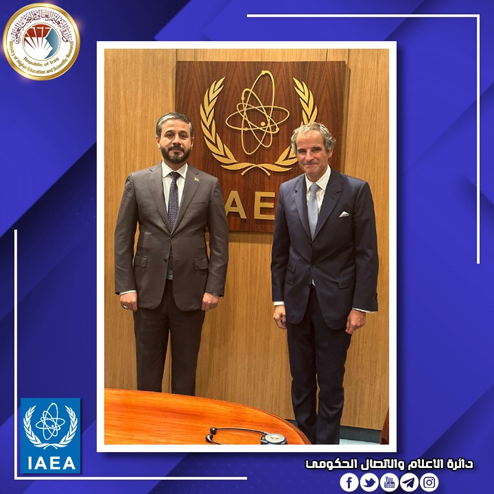 You are currently viewing Dr. Al-Aboudi Reviews With Director of International Atomic Energy Agency Fields of Development Cooperation & Strengthening Specialized Knowledge in Universities