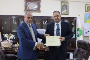 A faculty member from the College of Science honored for assuming the editorship of Karbala Scientific Journal.