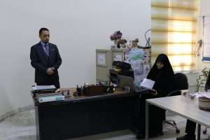 Conducting the Comprehensive Oral Exam for Student Fatima Ismail Abdul Ali in the Department of Life Sciences