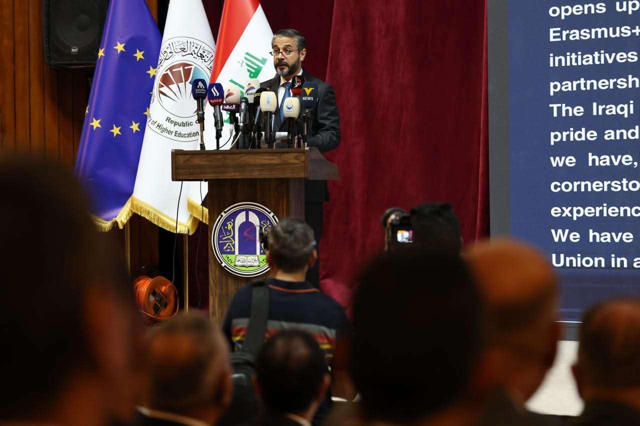Read more about the article In cooperation with European Union Delegation, Dr. Al-Aboudi Announces Establishing of Specialized University Units for Erasmus+ Program & His Excellency Affirms Continuation of International Partnerships