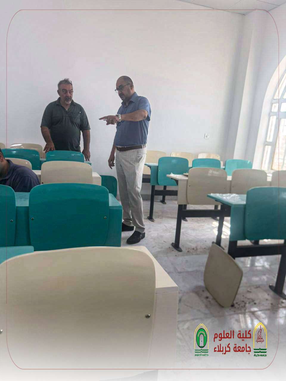 Read more about the article Dean of the College of Science Inspects Newly Built Classrooms in Preparation for the New Academic Year