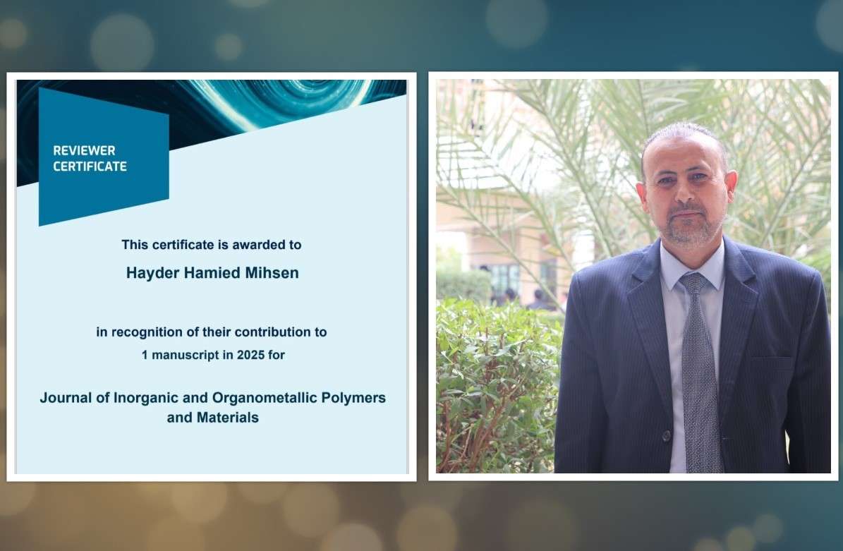Read more about the article A Faculty Member from the faculty of Science Achieves a Distinguished Scientific Milestone by Being Selected as a Reviewer for Prestigious International Journals