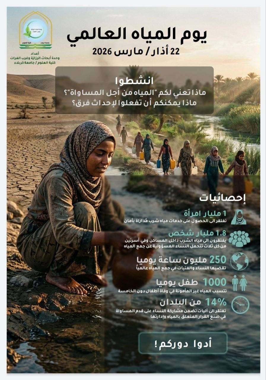 Read more about the article Al-Razzaza and Western Euphrates Research Unit Marks World Water Day with an Awareness Initiative