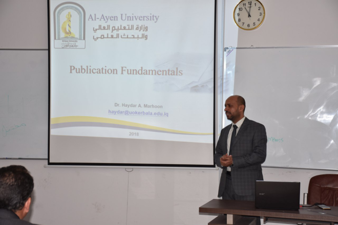 Read more about the article رئيس قسم الحاسوب يقيم ورشة عمل حول النشر العالمي في جامعة العين