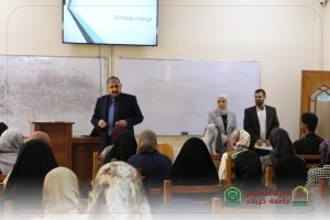 Read more about the article جامعة كربلاء تنظم ورشة عمل بعنوان ( تأثير التغيرات المناخية على البيئة المحلية والحلول الابتكارية والتنمية المستدامة )